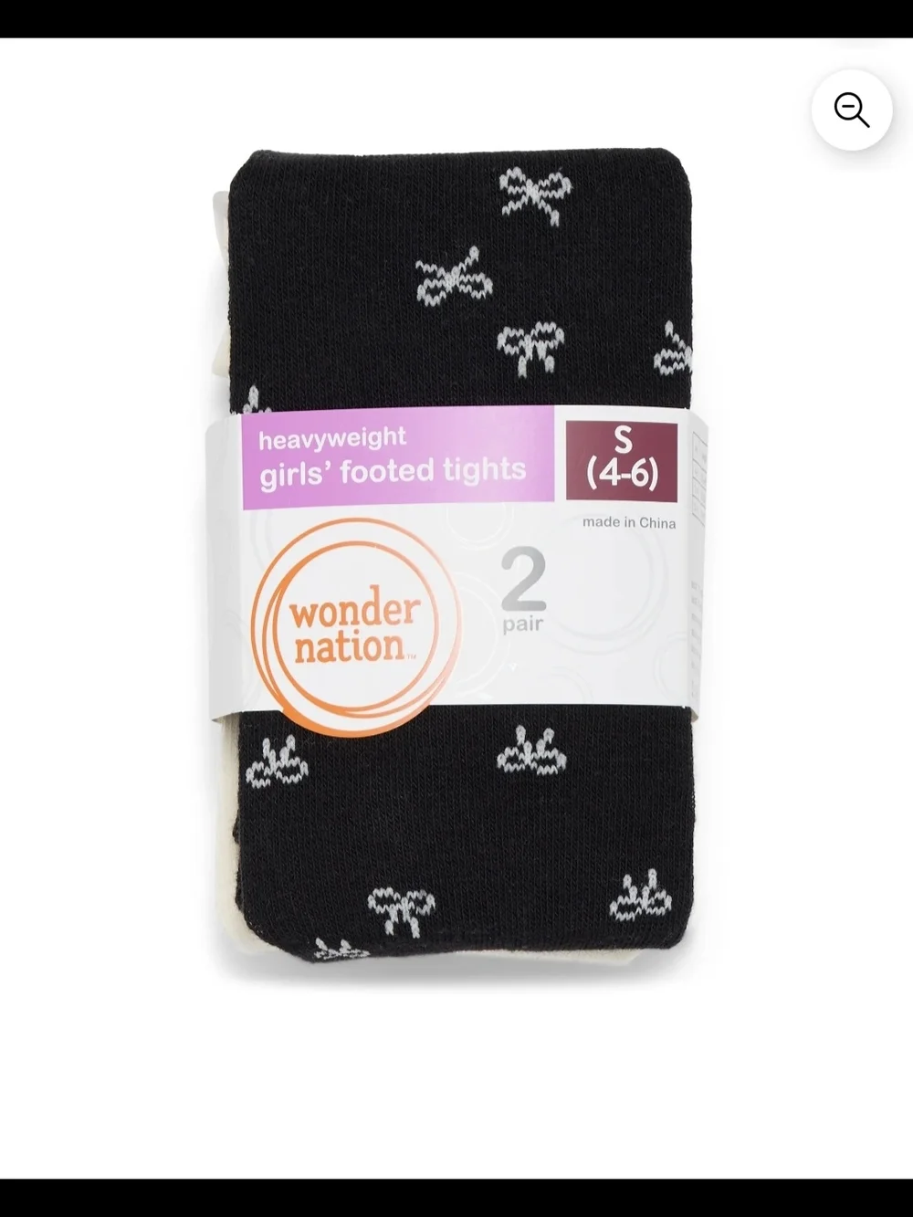 🌻 🎀 NWT Wonder Nation Girls Bow Tights 2-Pack - Size S (4-6) 🎀